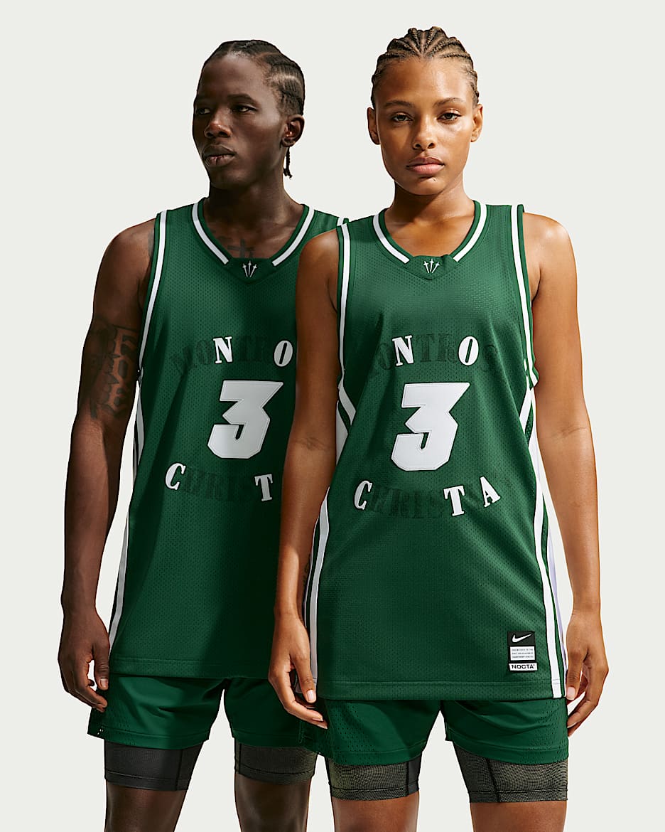 KD NOCTA 杜兰特男子篮球球衣 - 峡谷绿/白色