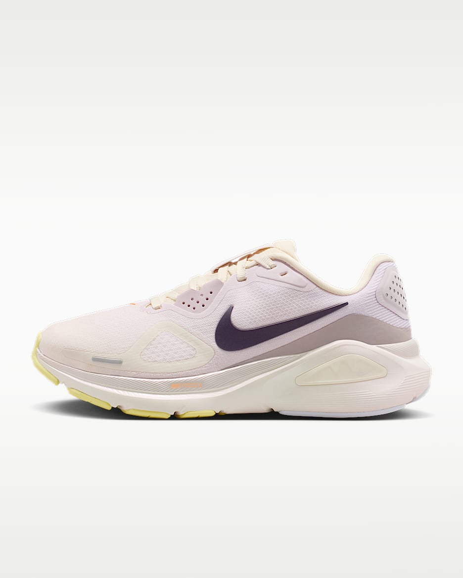 Nike Structure 26 SE 耐克稳程女子公路跑步鞋 - 粉白/浅紫丁香色/黄绿/王朝紫