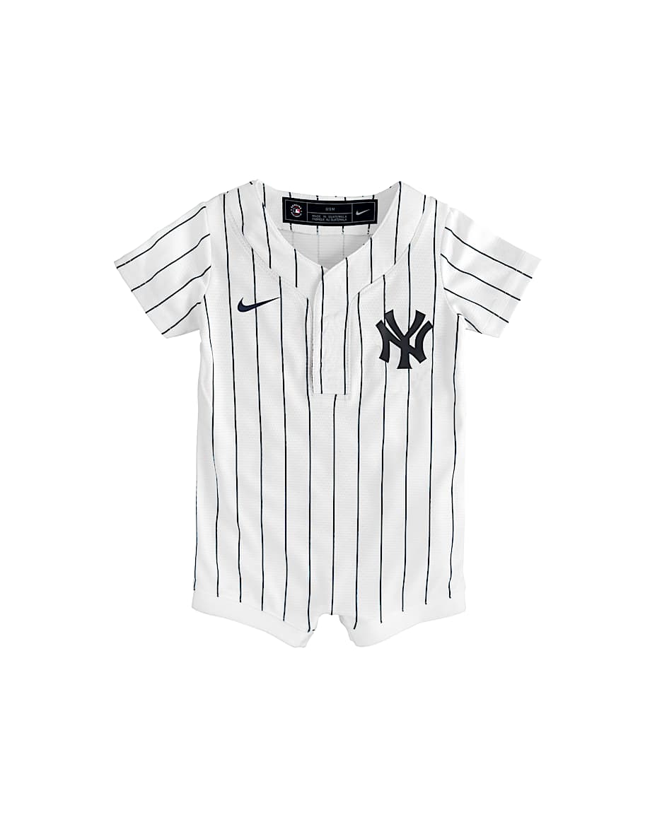 纽约洋基队主场 Nike MLB 婴童连体衣 - 白色