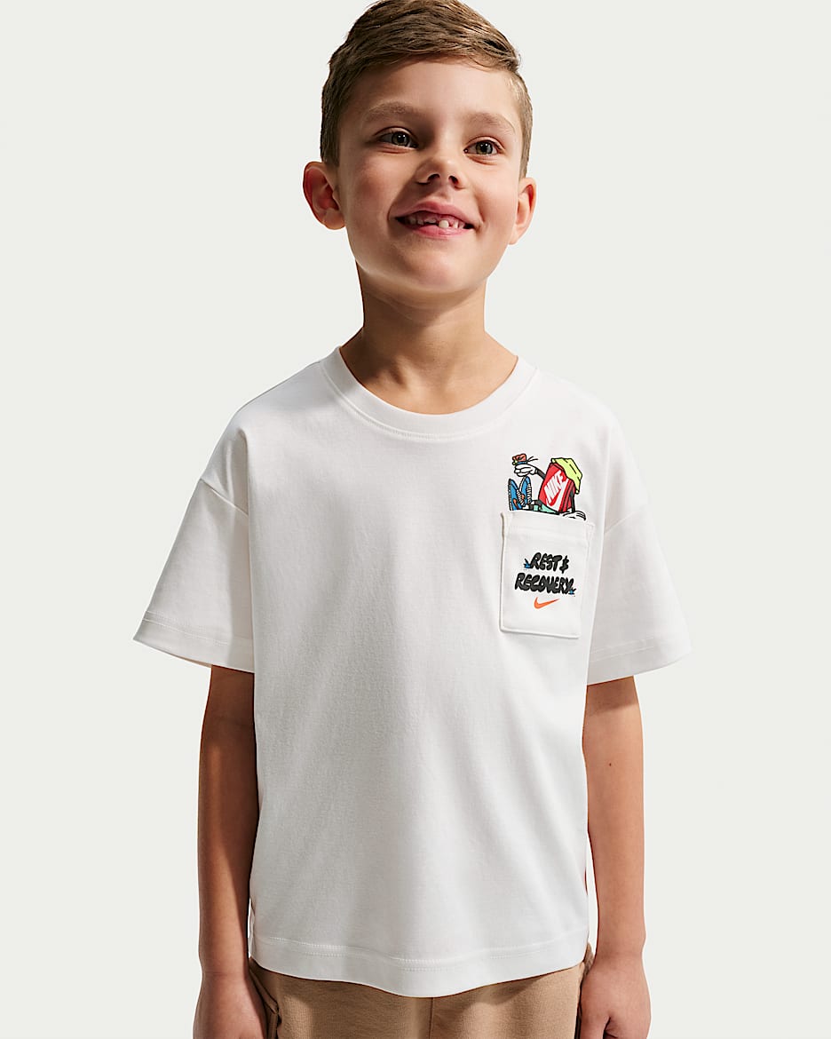 Nike Rest and Recovery 幼童T恤 - 帆白