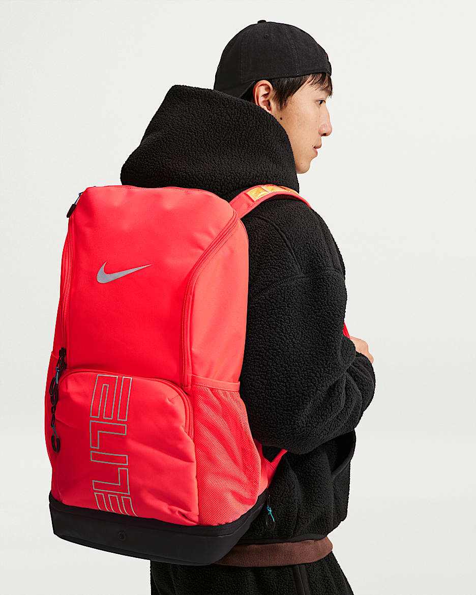 Nike Varsity Elite 双肩包 - 激光红/黑/仙人掌绿