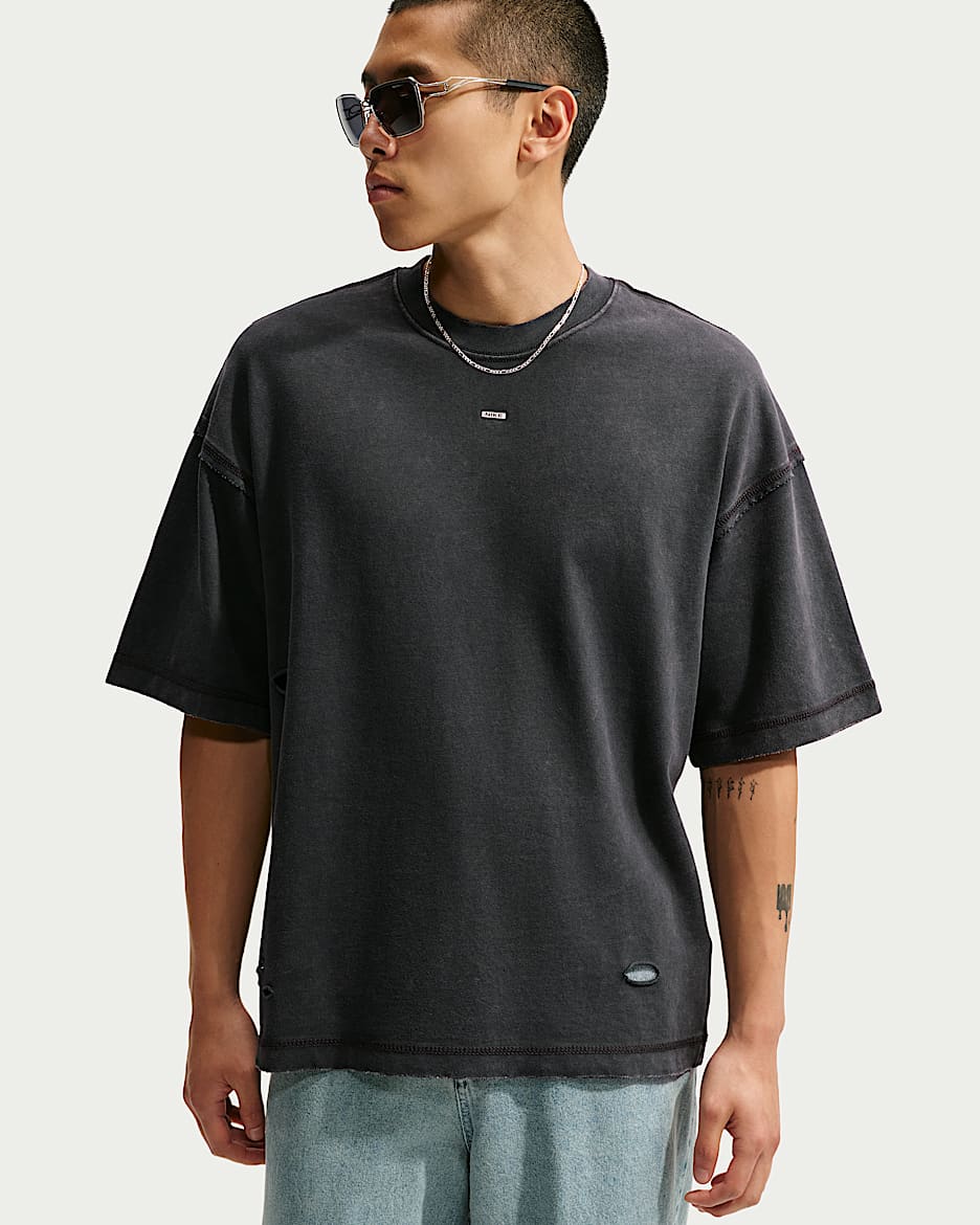 Nike Sportswear 男子短袖T恤 - 黑/冰银/暗烟灰