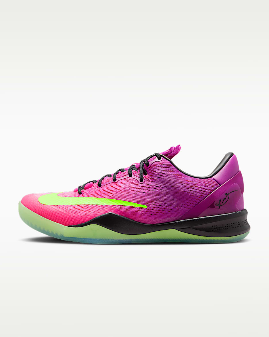 Kobe 8 Protro "Mambacurial" 科比男子篮球鞋 - 紫红/闪粉/电子绿