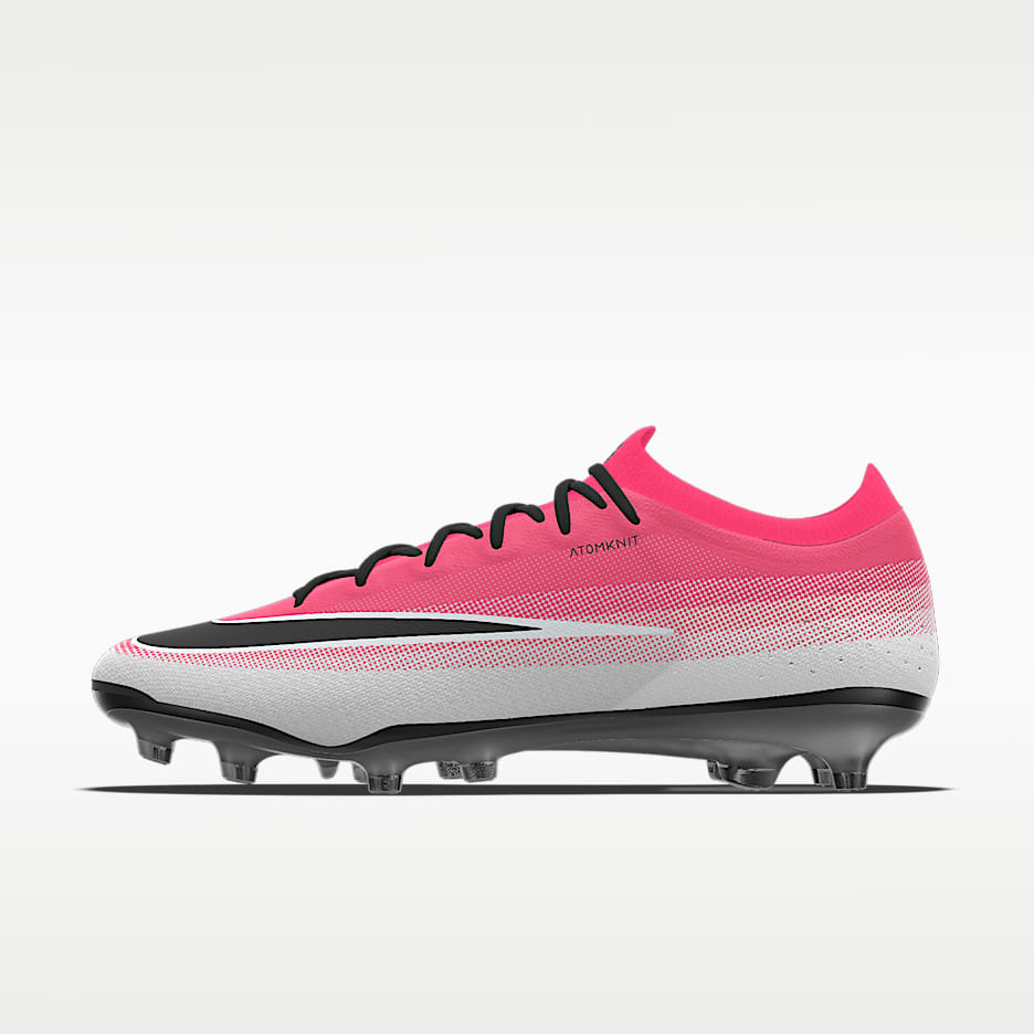 Nike Mercurial Vapor 17 Elite By You 专属定制 AG 人造草地低帮足球鞋 - 透明粉/白色