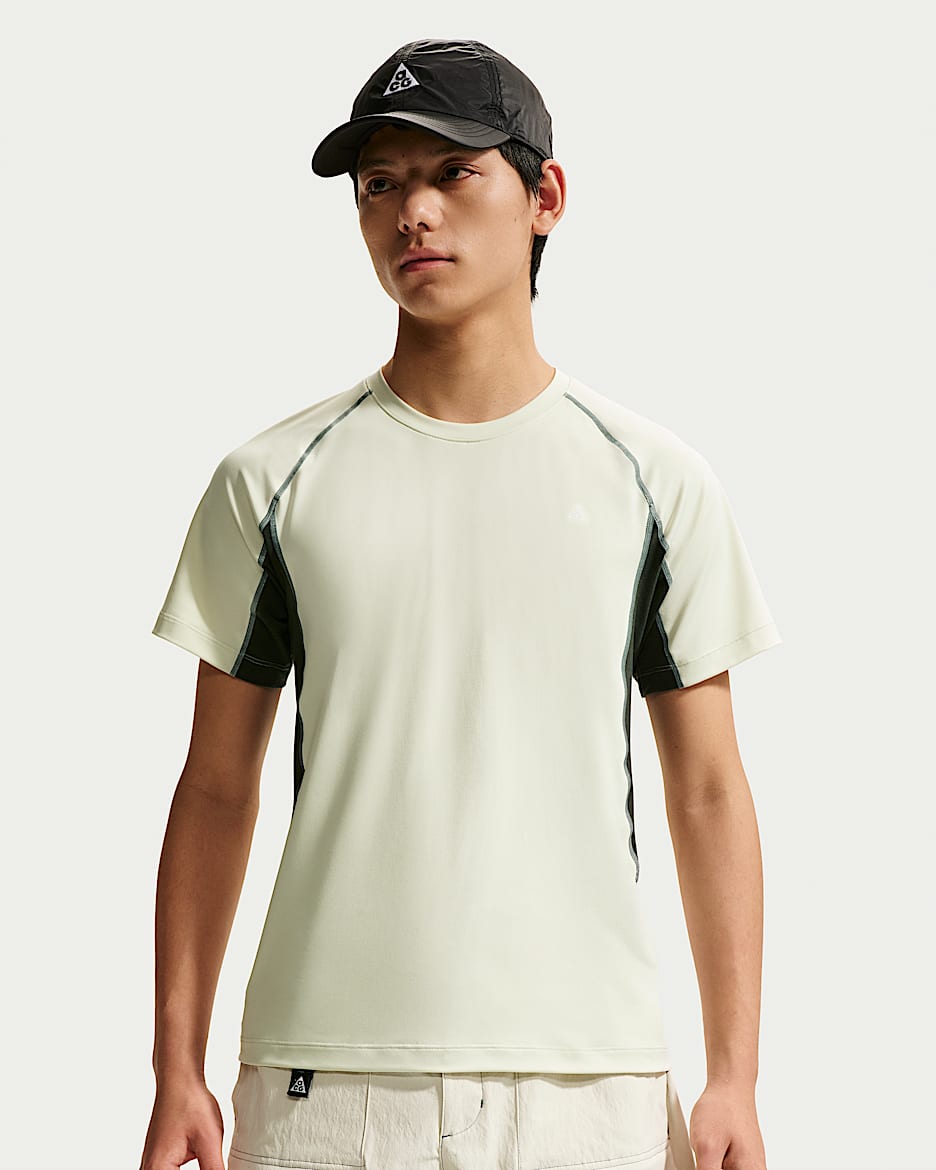 Nike ACG "Wildsee" Dri-FIT 男子速干修身短袖运动上衣 - 海玻璃色/黑云衫绿/山峰白