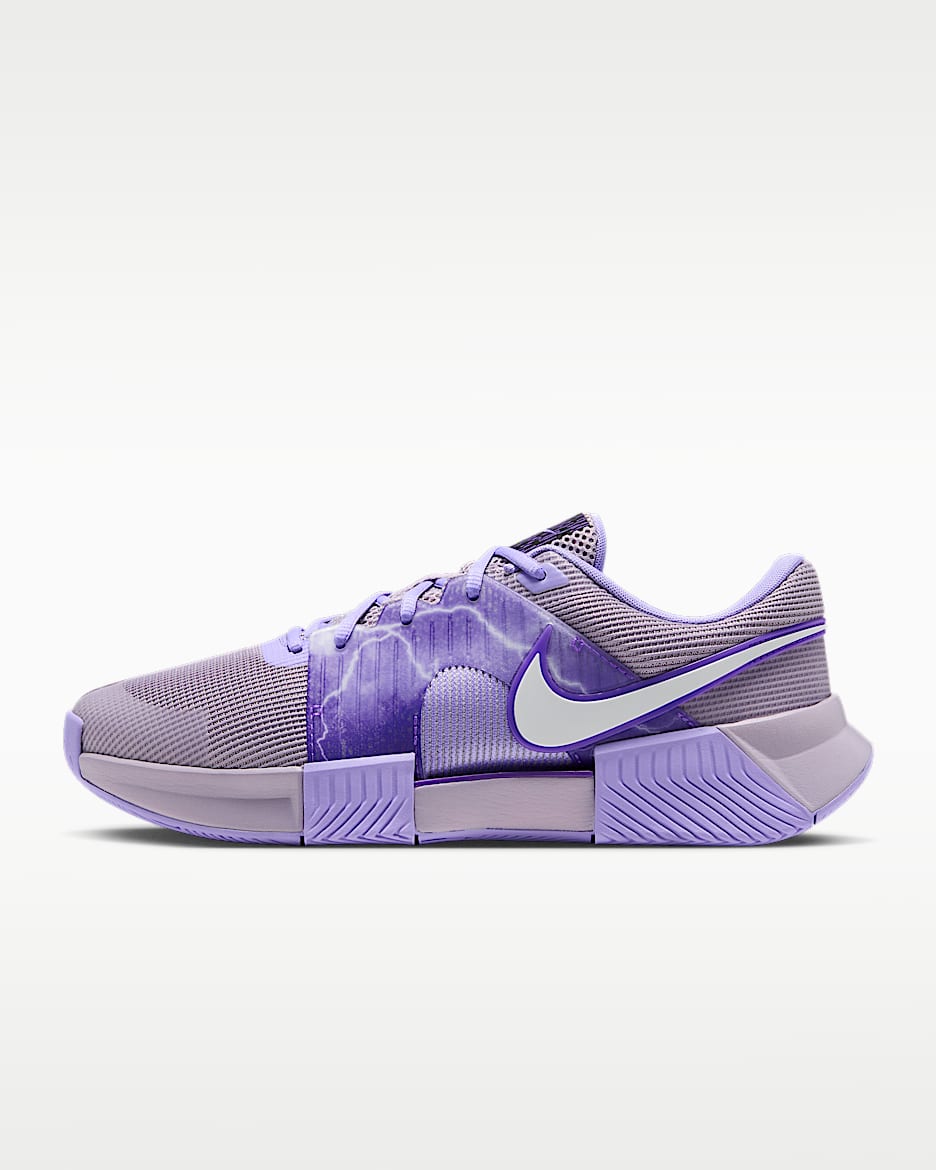 Nike Challenge 1.5 男子硬地球场网球鞋 - 银紫/超级葡萄紫/白色