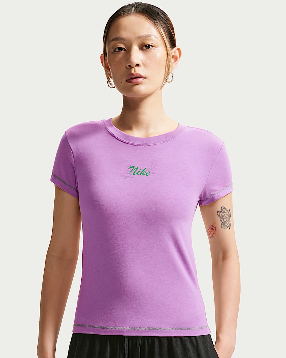 Nike Sportswear Chill Knit 女子短袖T恤 - 君王紫