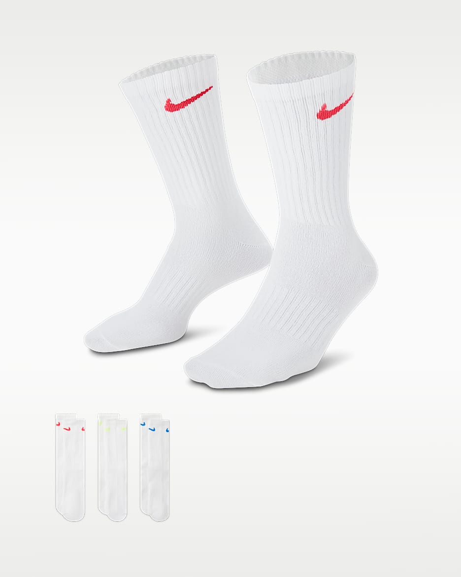 Nike Everyday Lightweight 情人节速干中筒训练袜（3 双） - 多色