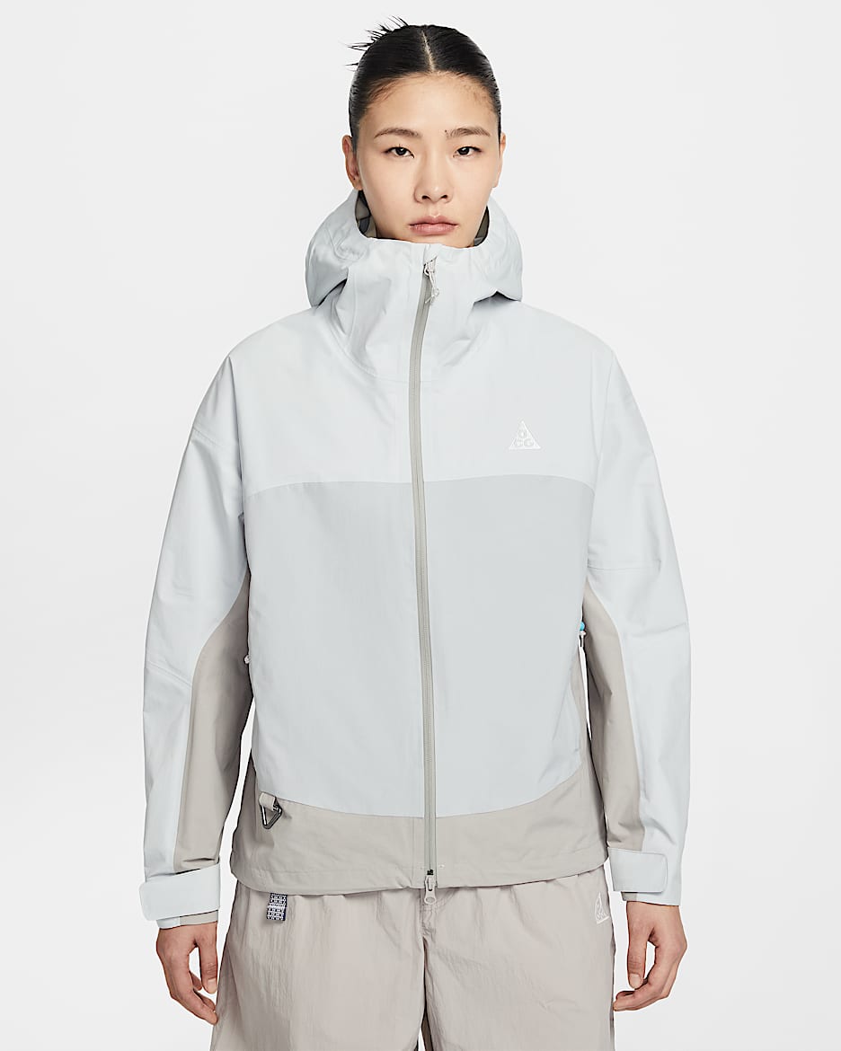 Nike ACG "Morpho" Storm-FIT ADV 2.5L 女子防风防水雨天夹克硬壳冲锋衣 - 尘光子色/大学灰/山峰白