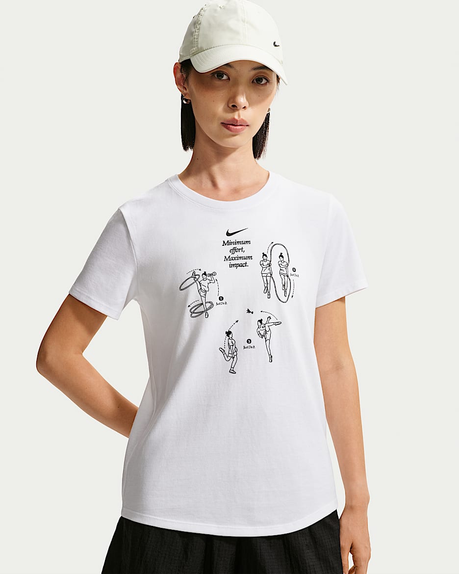 Nike Sportswear Club 女子短袖T恤 - 白色