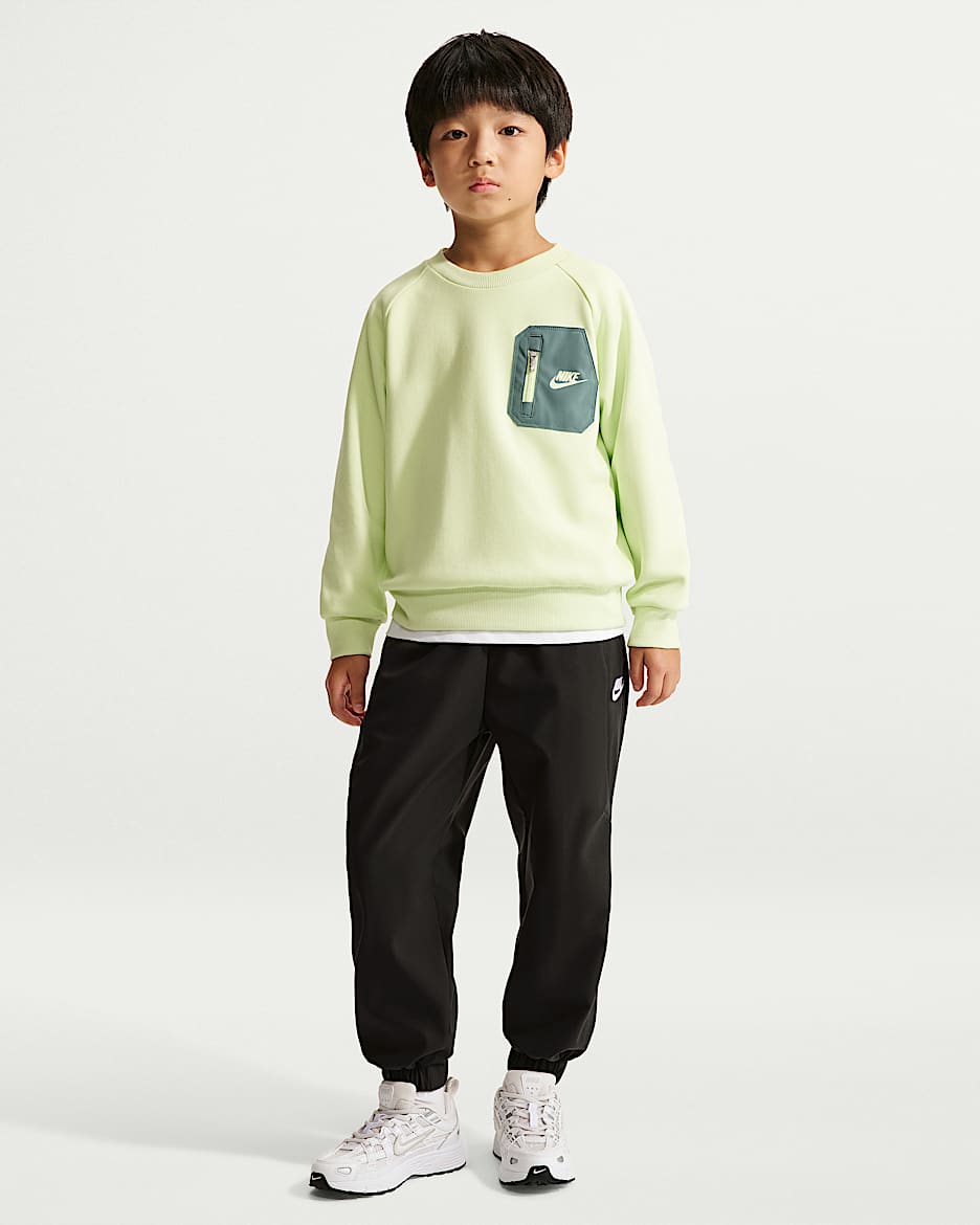 Nike 幼童加绒里料梭织长裤 - 黑