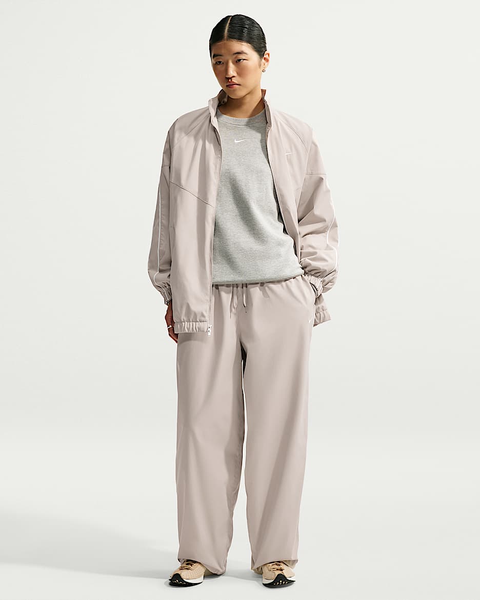 Nike Sportswear 女子宽松高腰运动裤 - 奶白 II/白色/白色