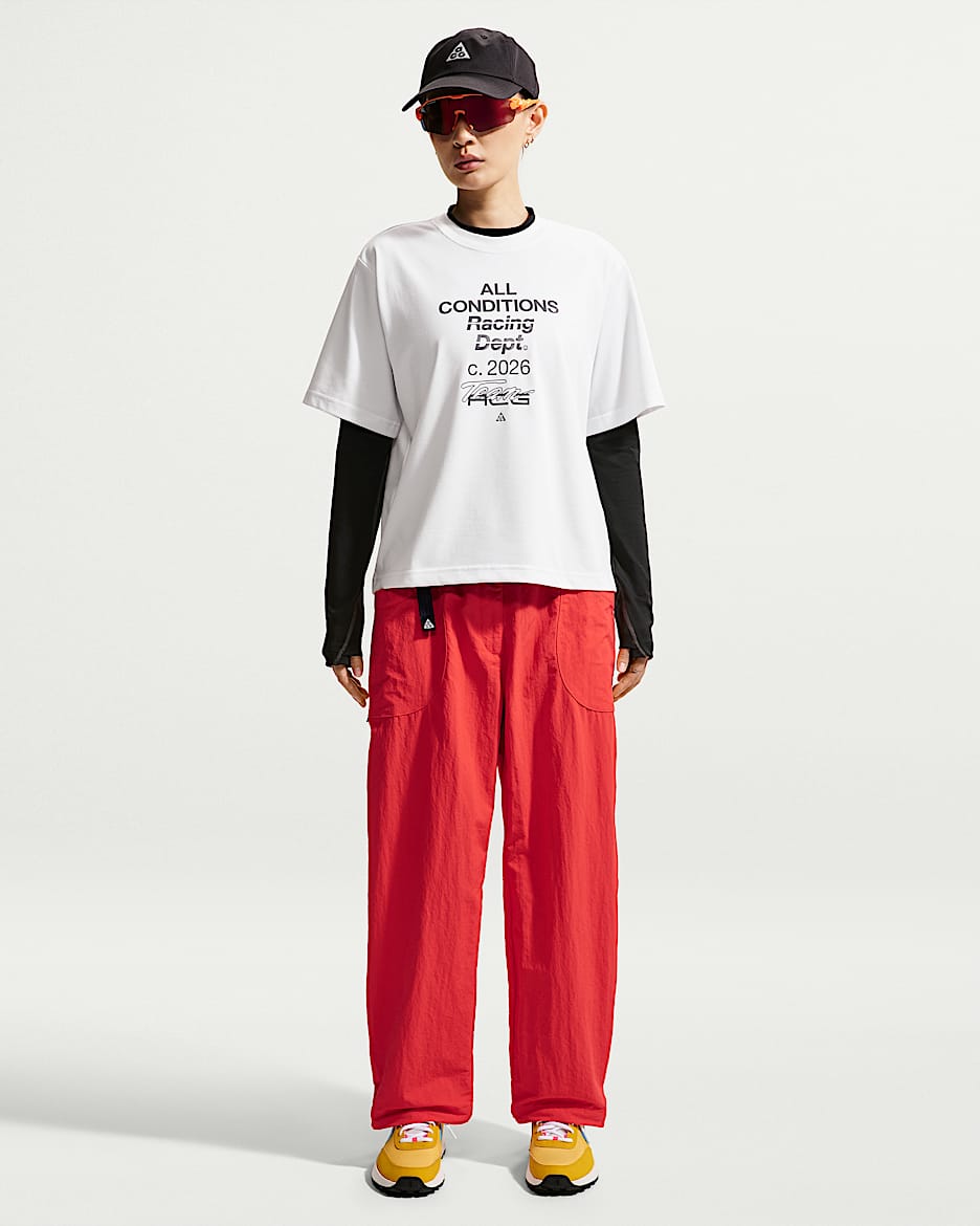 Nike ACG "Dolomiti" 姚妙同款女子拒水九分裤 - 浅深红/山峰白