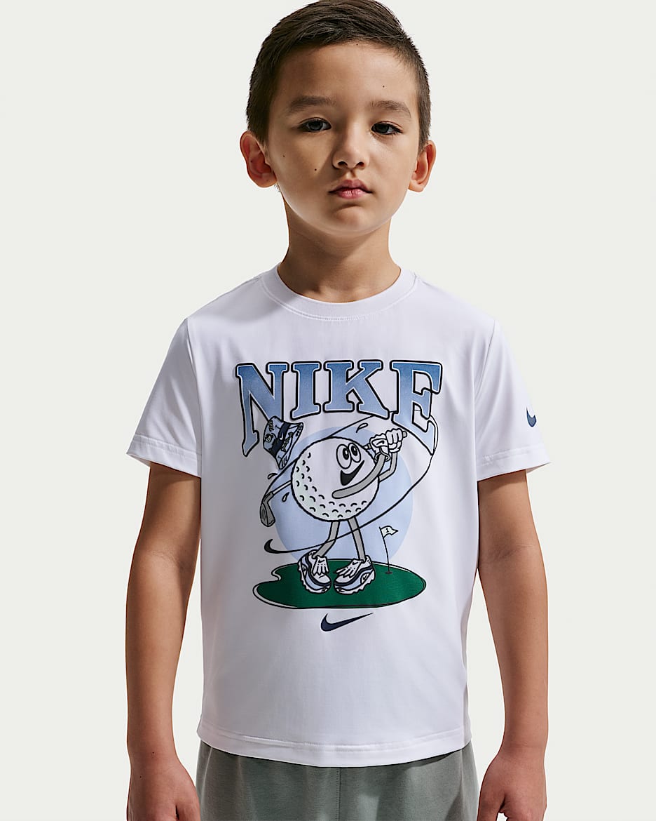 Nike Sportswear Fore The Win 幼童速干高尔夫球T恤 - 白色