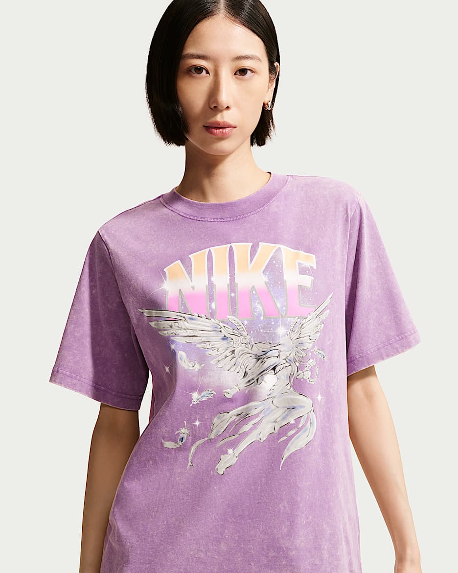 Nike Sportswear 女子短袖T恤 - 君王紫