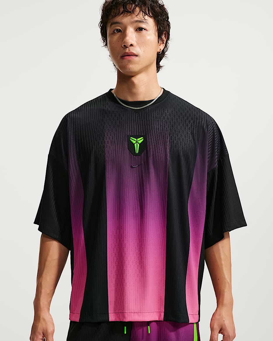 Kobe Mambacurial 科比男子短袖篮球球衣 - 黑/紫红