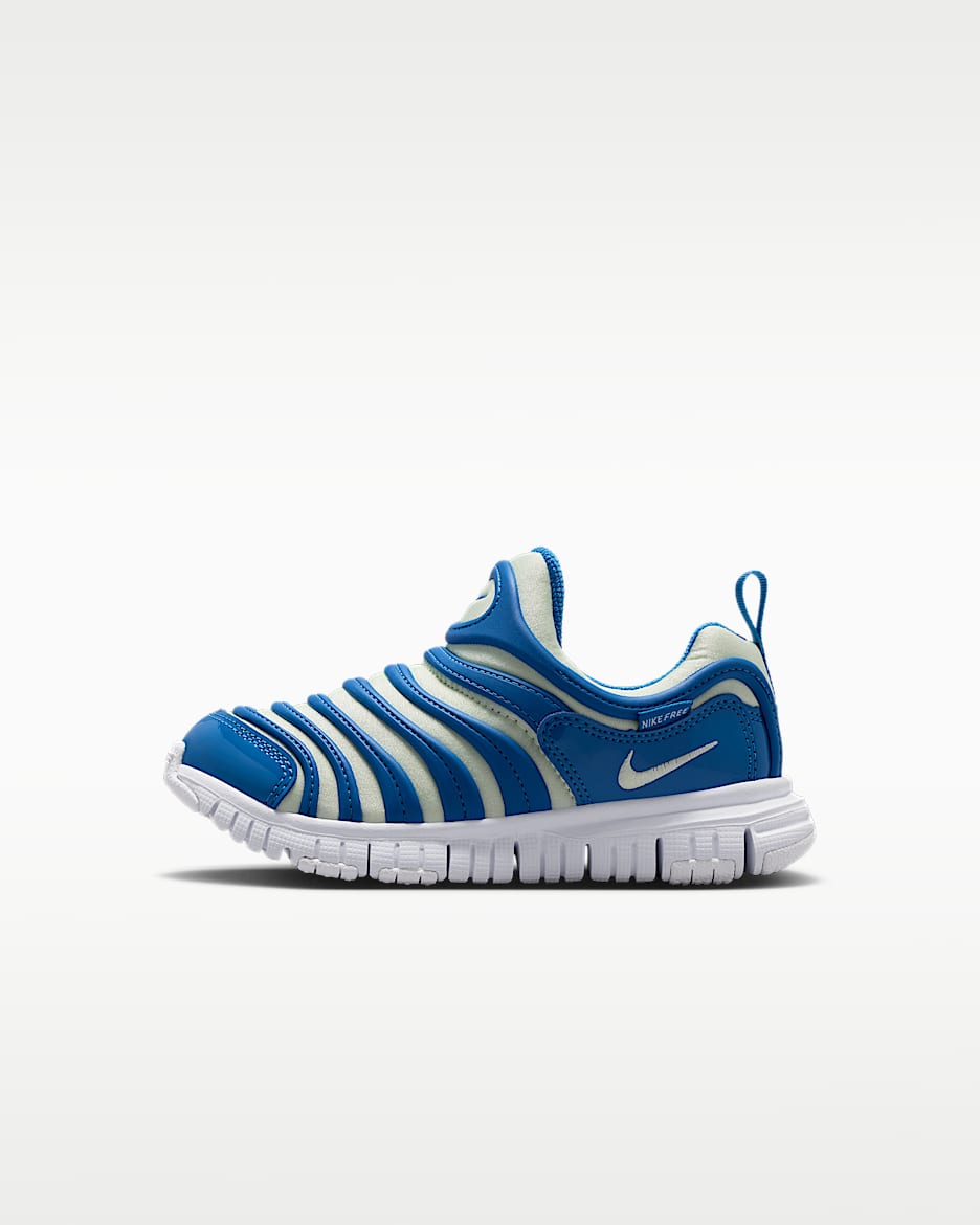 Nike Dynamo Free 耐克毛毛虫幼童易穿脱运动鞋 - 星星蓝/白色/浅荧光黄