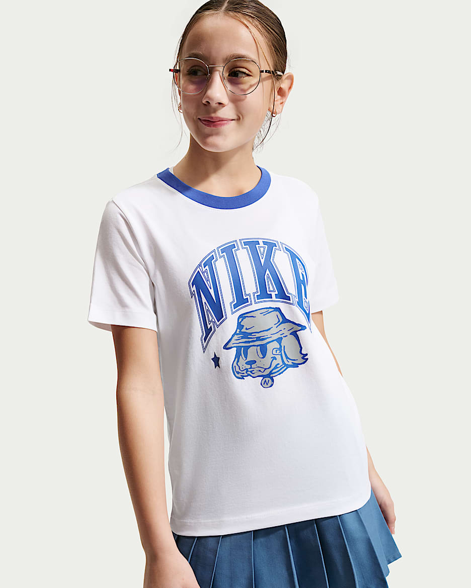 Nike Sportswear 大童短袖T恤 - 白色