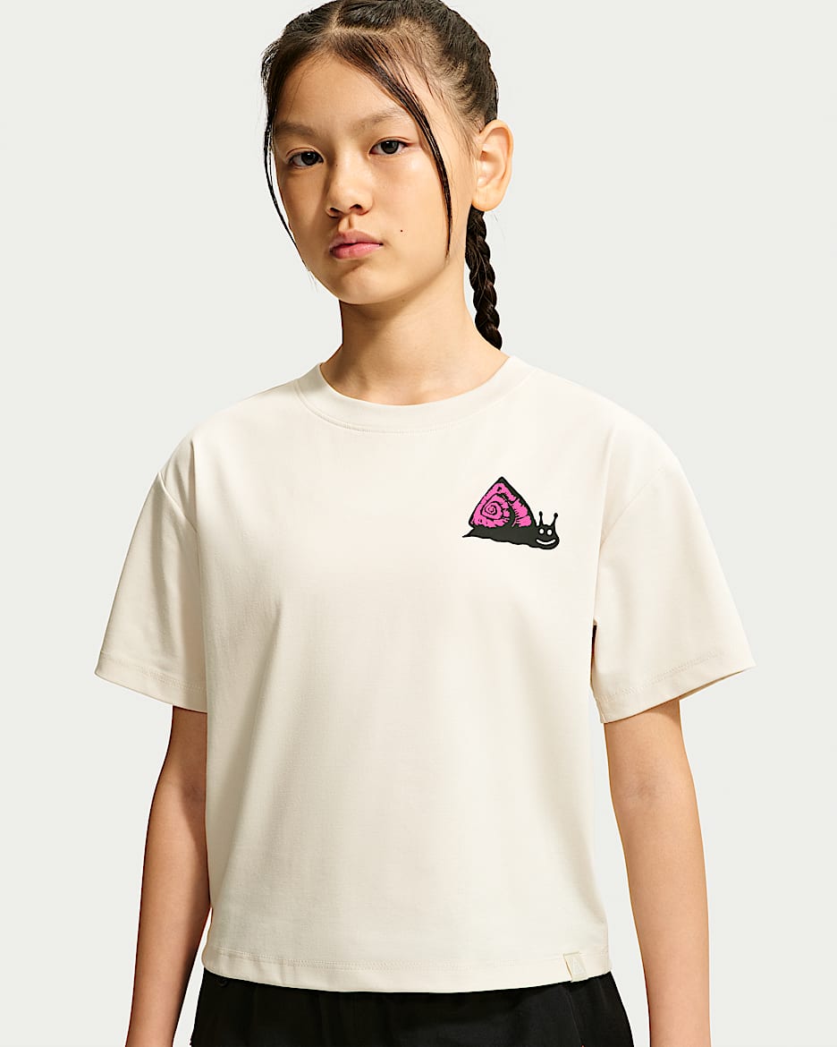 ACG Dri-FIT Snail 大童(女孩)速干短袖T恤 - 浅土褐