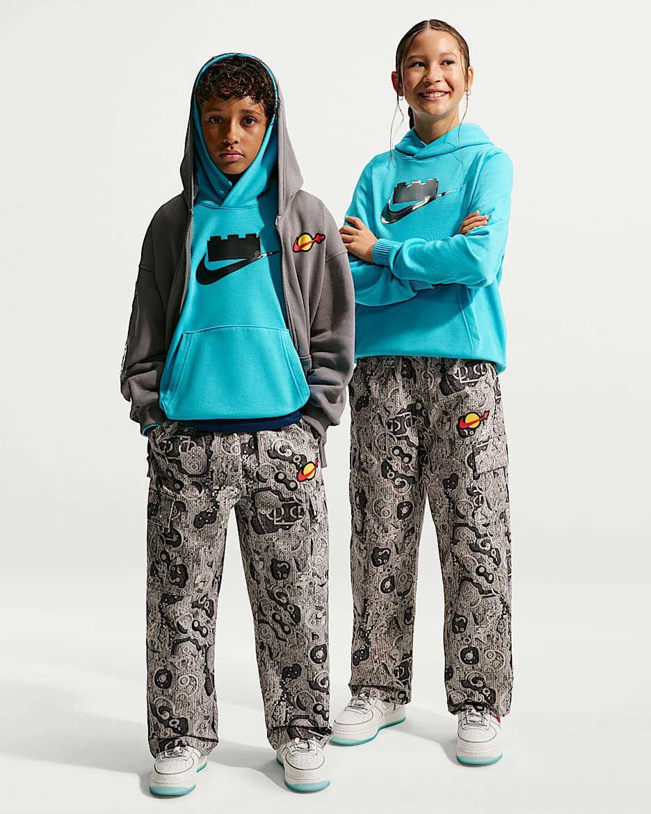 Nike Basketball x LEGO® Collection 大童工装长裤 - 烟灰/烟灰