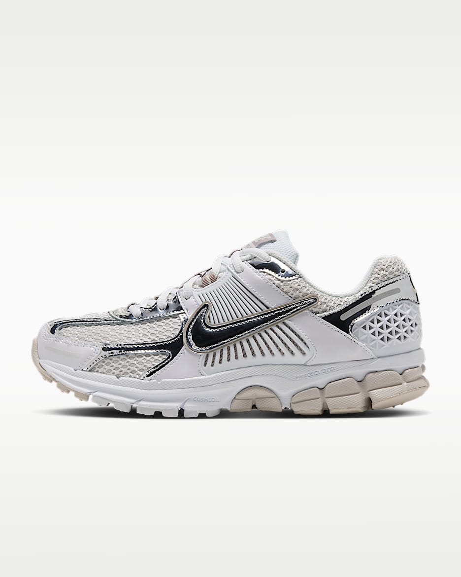 Nike Zoom Vomero 5 耐克迈柔女子运动鞋 - 白色/浅骨色/谜团石灰/金属银