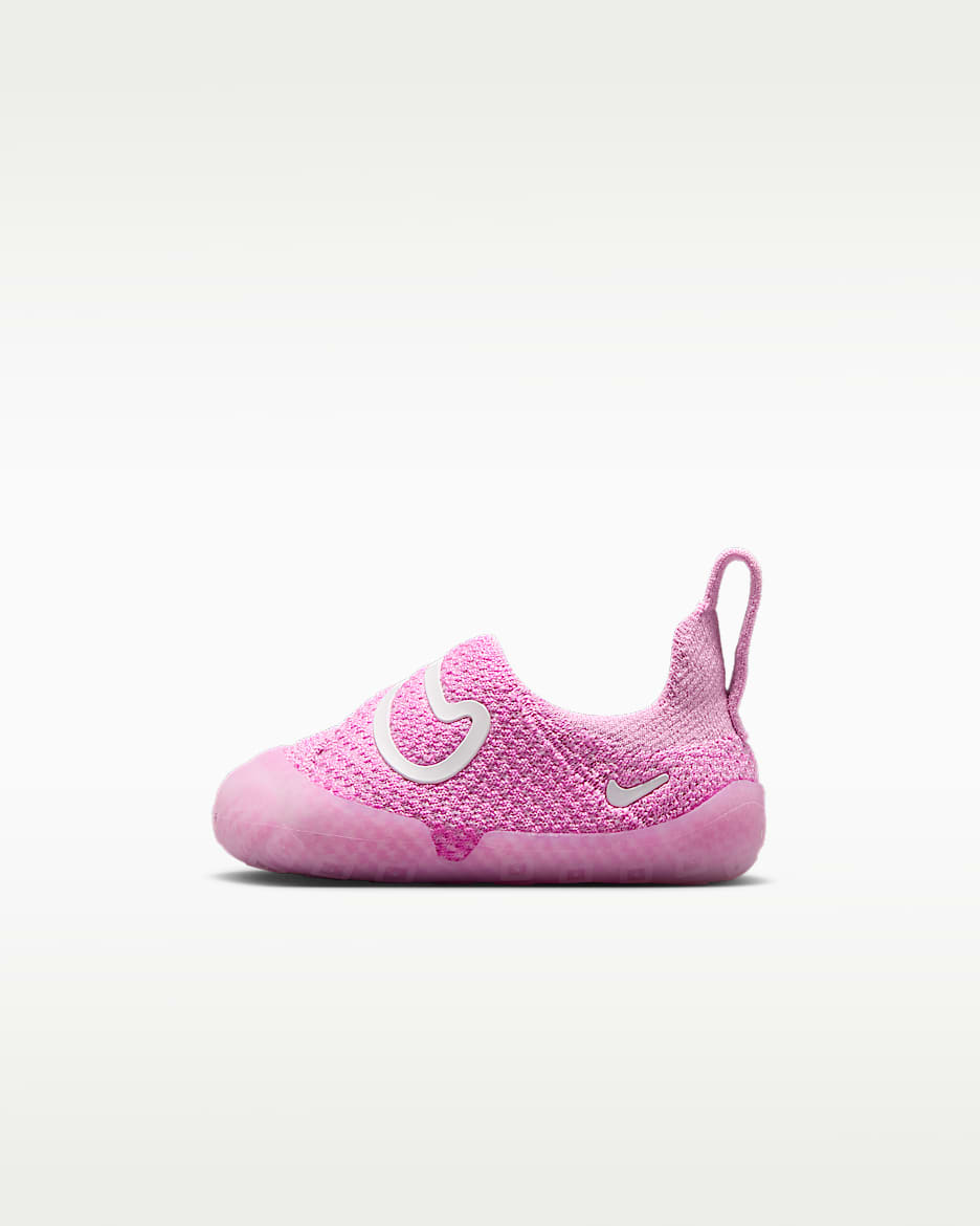 Nike Swoosh 1 耐克宝宝勾婴童易穿脱运动鞋 - 上升粉/俏皮粉/柔粉/帆白