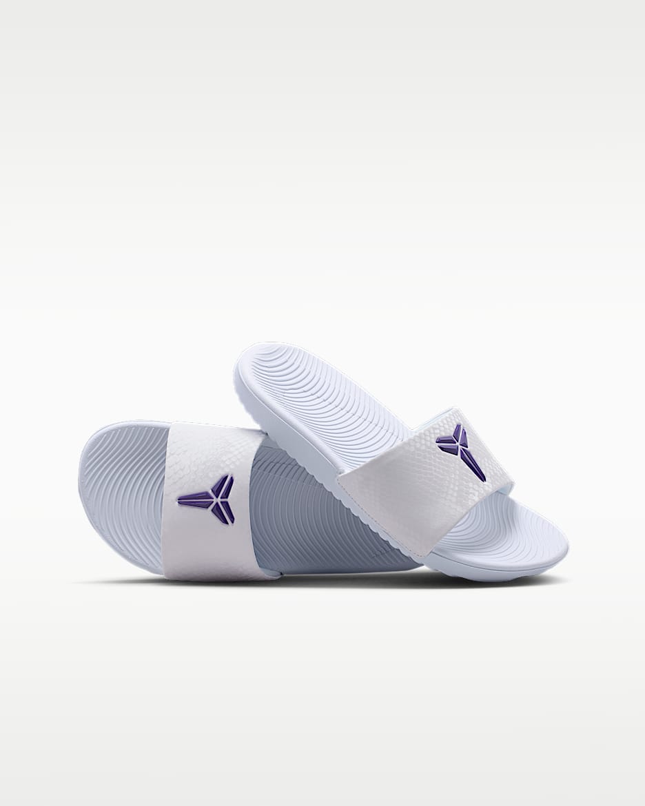 Kobe Kawa 科比大童拖鞋 - 白色/庭紫