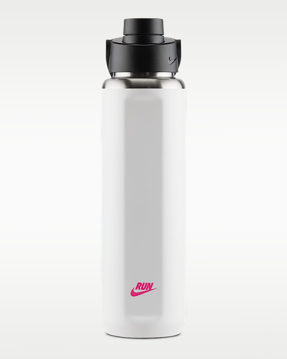 Nike Recharge 709ml 耐克女子夜跑系列不锈钢水壶 - 白色/黑/透明粉