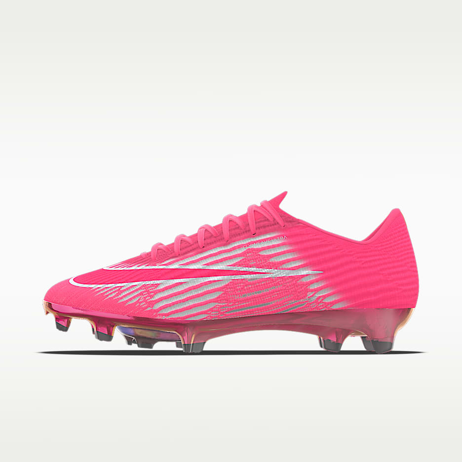 Nike Mercurial Superfly 11 Elite By You 专属定制 FG 天然硬质草地低帮足球鞋 - 透明粉/透明粉