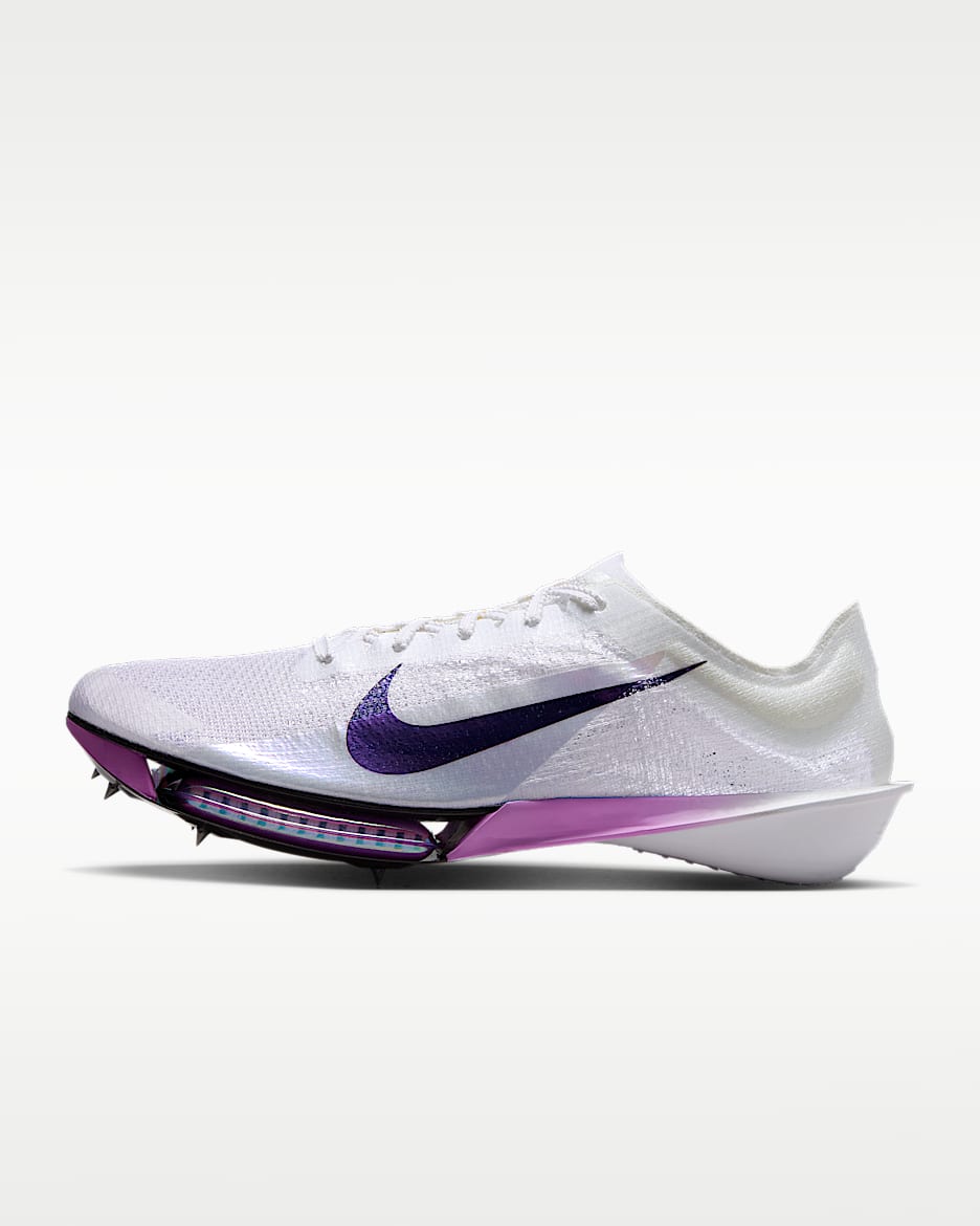 Nike Victory Elite 男子田径长跑钉鞋 - 白色/灯草紫红/电子藻绿/暗调勃艮第酒红