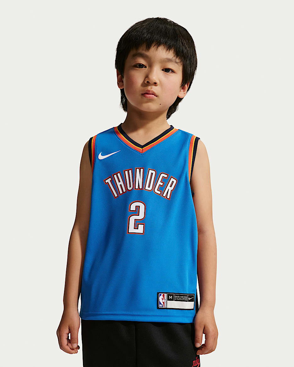 俄克拉荷马雷霆队 Icon Edition Nike NBA Jersey 幼童球衣 - 信号蓝