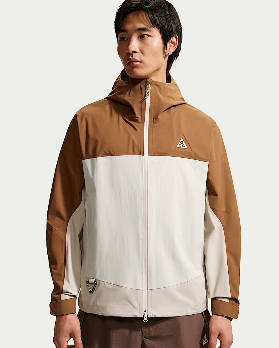 Nike ACG "Morpho" Storm-FIT ADV 2.5L 男子防风防水雨天夹克硬壳冲锋衣 - 浅英国褐/浅土褐/奶白 II/山峰白