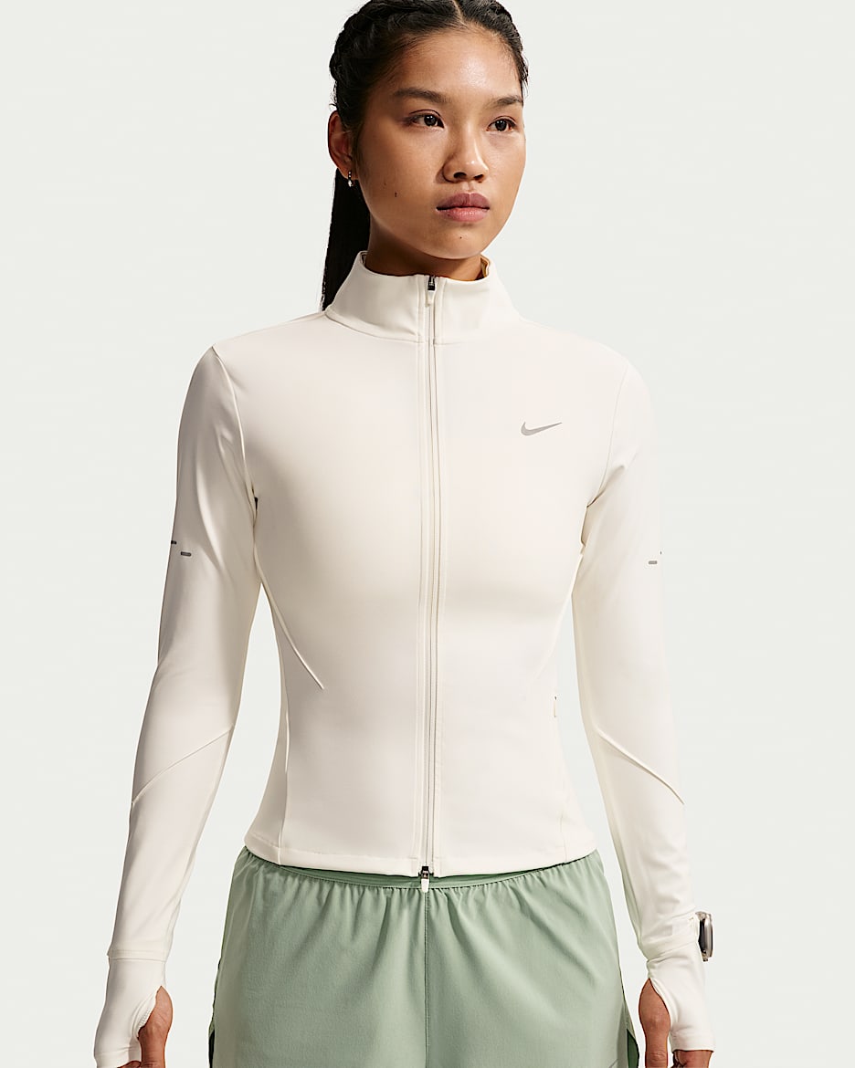 Nike Swift Dri-FIT 女子速干全长拉链开襟跑步夹克 - 帆白