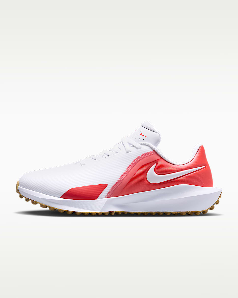 Nike Infinity G NN 男/女高尔夫球鞋（宽版） - 白色/浅深红/橡皮浅褐/白色