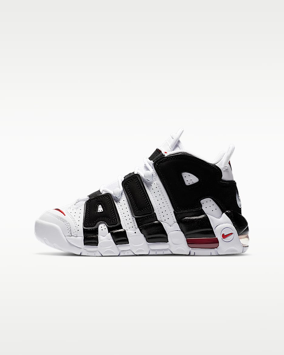 Nike Air More Uptempo 大童运动鞋 - 白色/大学红/黑