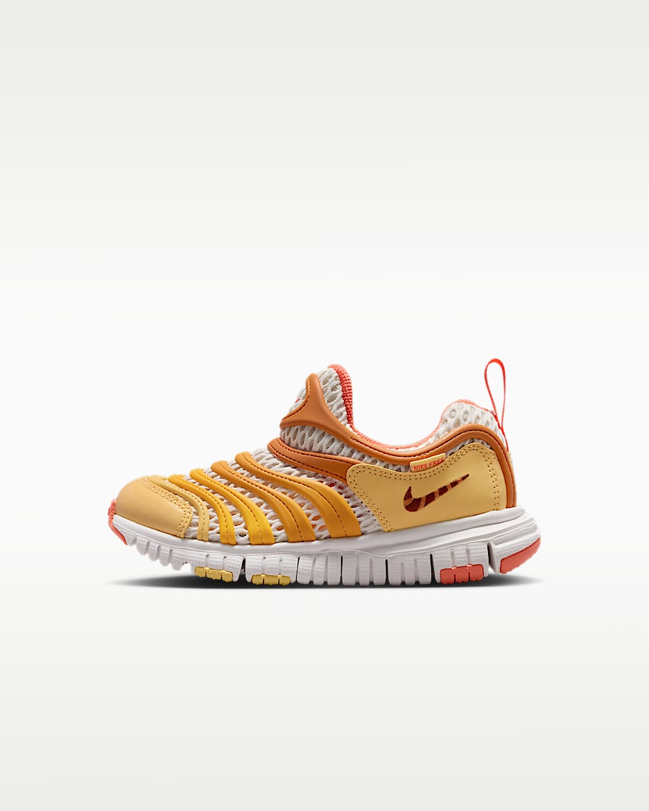 Nike Dynamo Free BR 2 耐克毛毛虫幼童运动鞋 - 帆白/帆白/草皮橙/君王