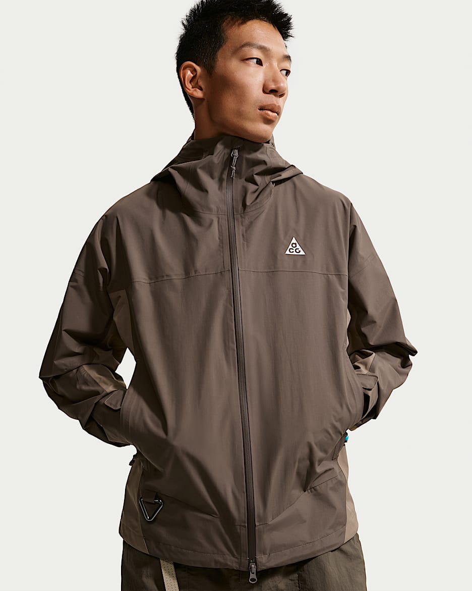 Nike ACG "Morpho" Storm-FIT ADV 2.5L 男子防风防水雨天夹克硬壳冲锋衣 - 矿石灰/貂棕/山峰白