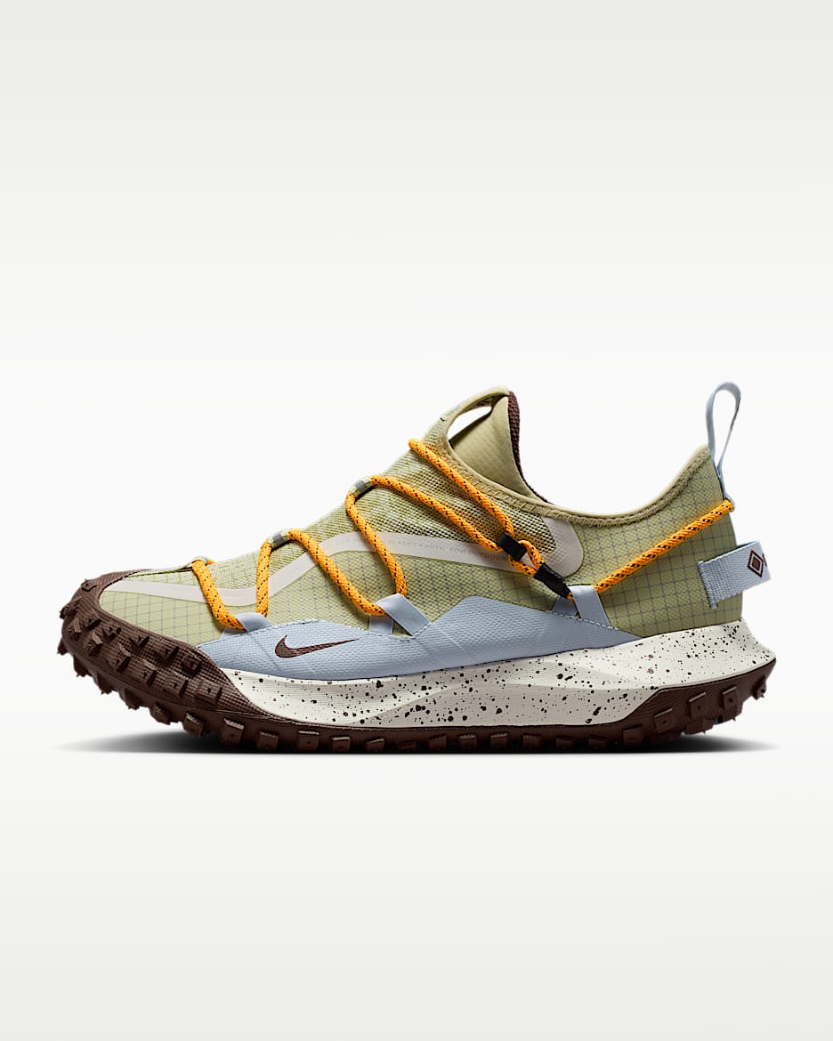 Nike ACG Mountain Fly Low GORE-TEX SE 男子防水运动鞋 - 浅橄榄绿/幻影灰白/氢蓝/浅巧克力色