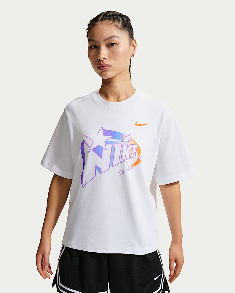 Nike "CHBL" 耐高篮球系列女子宽松T恤 - 白色