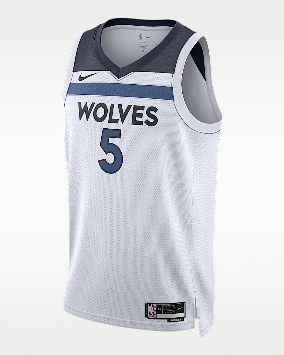 明尼苏达森林狼队 Association Edition Nike Dri-FIT NBA Swingman Jersey 男子速干球衣 - 白色