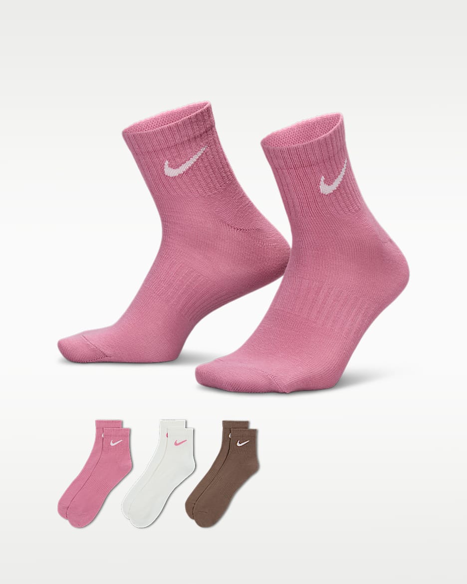 Nike Everyday Lightweight 速干训练短袜（3 双） - 多色