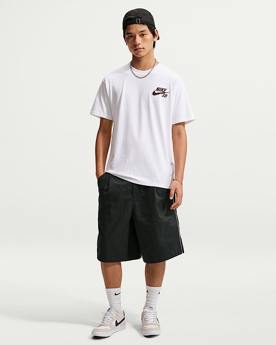 Nike SB 男子滑板短裤 - 黑/白色