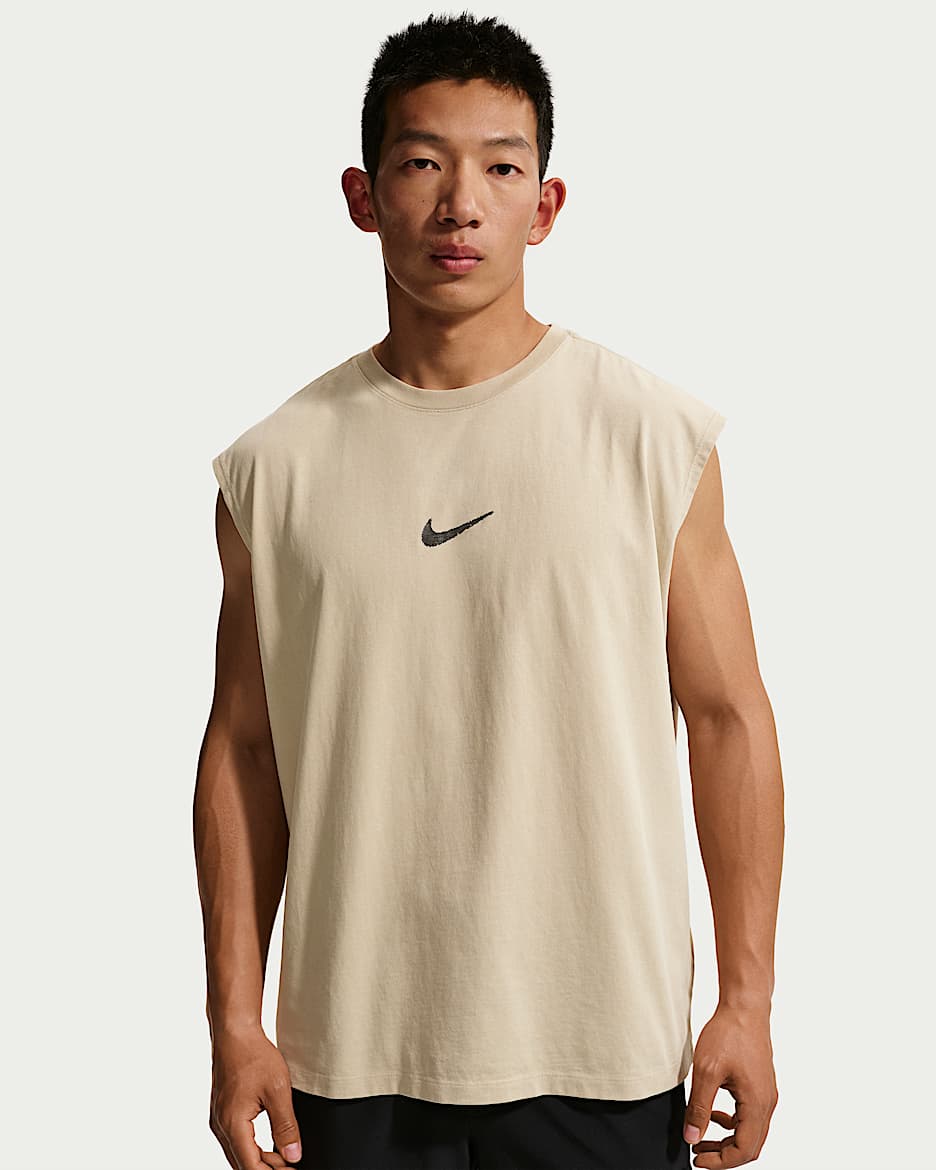 Nike 男子无袖训练T恤 - 沙漠卡其
