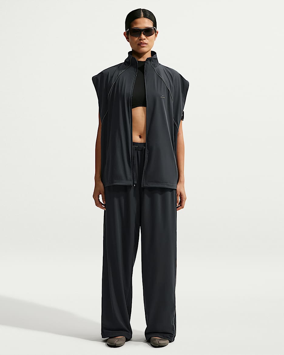 NikeSKIMS Stretch Nylon 女子 Oversize 风速干长裤 - NSKM Obsidian/橄榄灰/橄榄灰