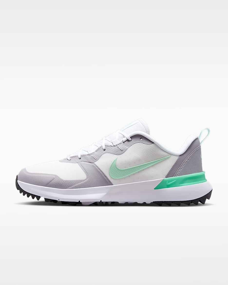 Nike Tempo G 男/女高尔夫球鞋(宽版) - 白色/青灰/黑/泡沫薄荷绿