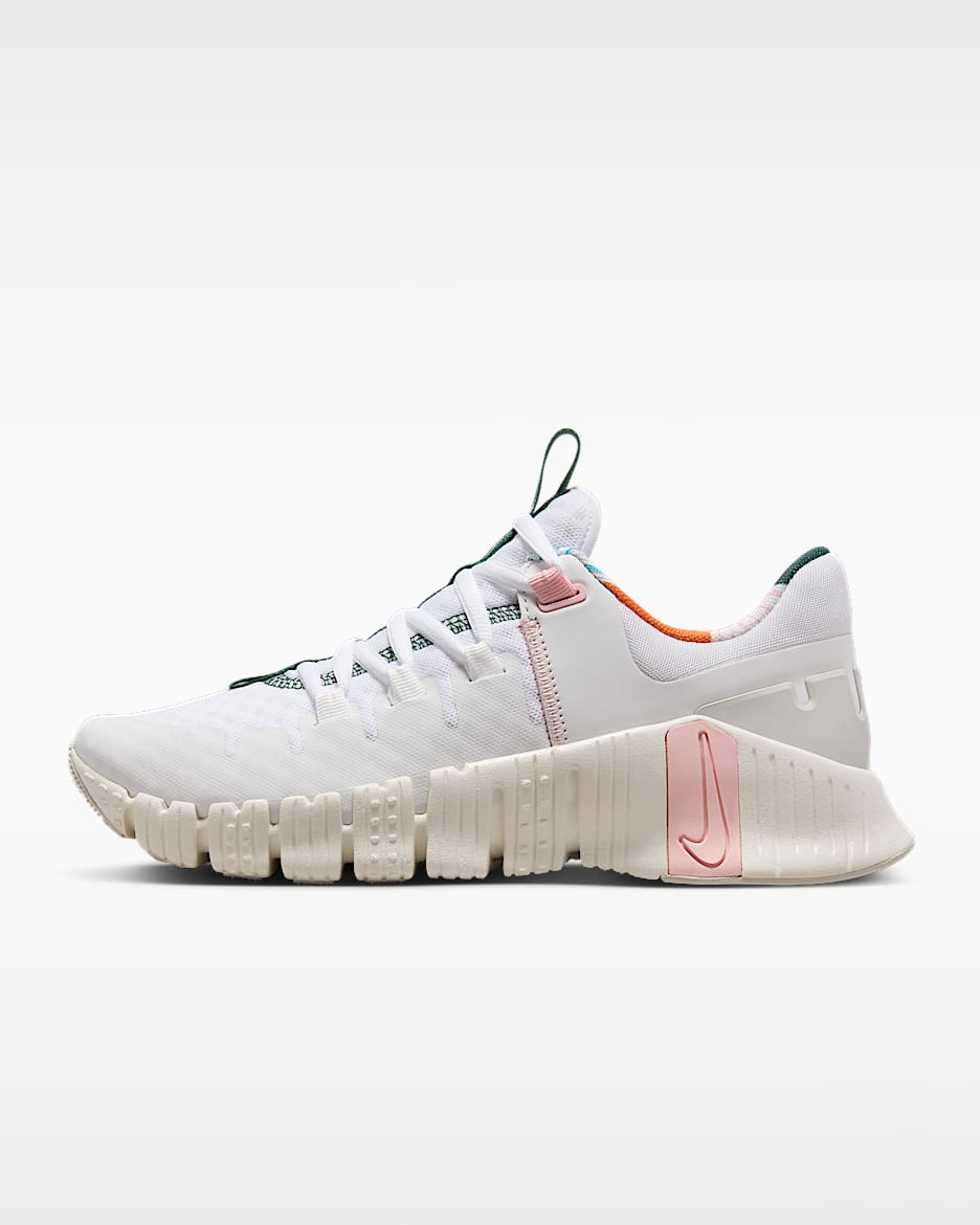 Nike Free Metcon 5 女子训练鞋 - 白色/帆白/冷杉绿/樱粉