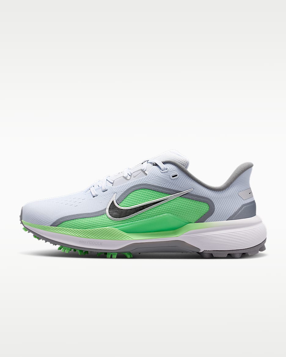 Nike Pegasus 1 G 男/女高尔夫球鞋(宽版) - 足球灰/梦幻绿/黑