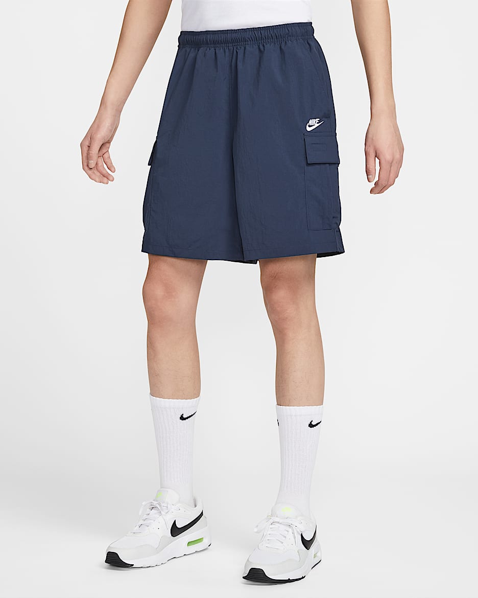 Nike Sportswear Club 男子机能风短裤 - 黑曜石色/白色