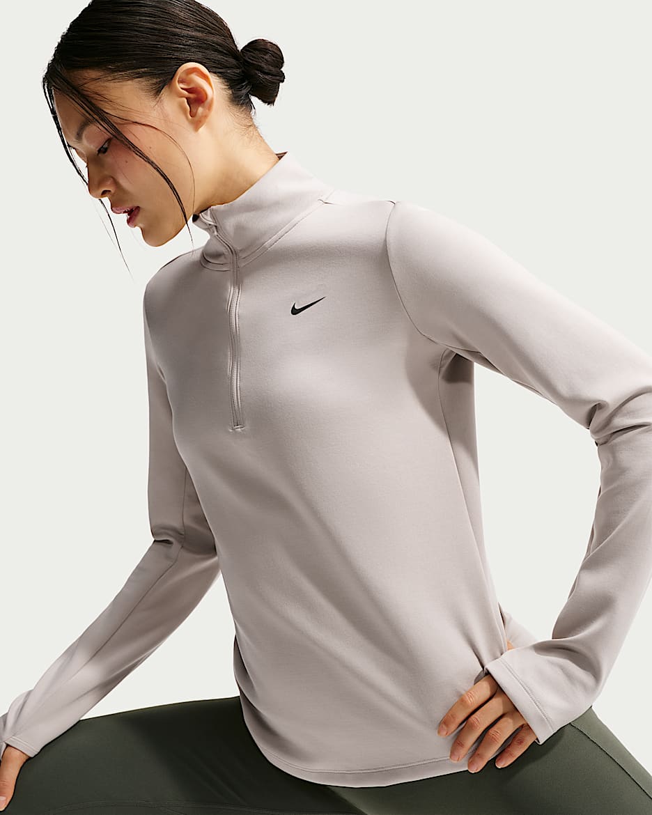 Nike One Therma-FIT 女子中间层上衣 - 奶白 II/黑