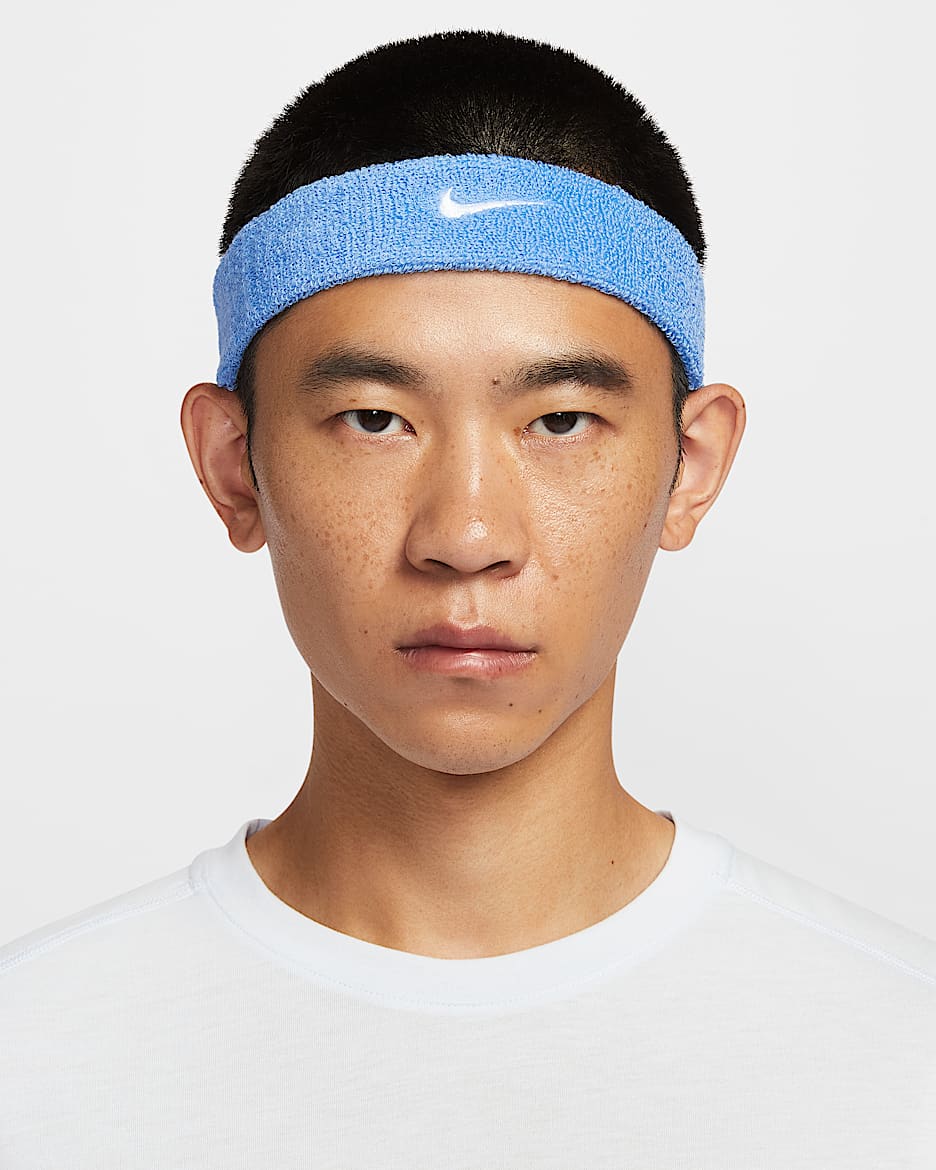 Nike Swoosh Classic 头带（1 条） - 大学蓝/白色
